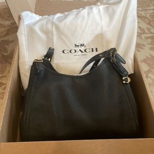 COACH Soft pebble leather black Lori Brand New